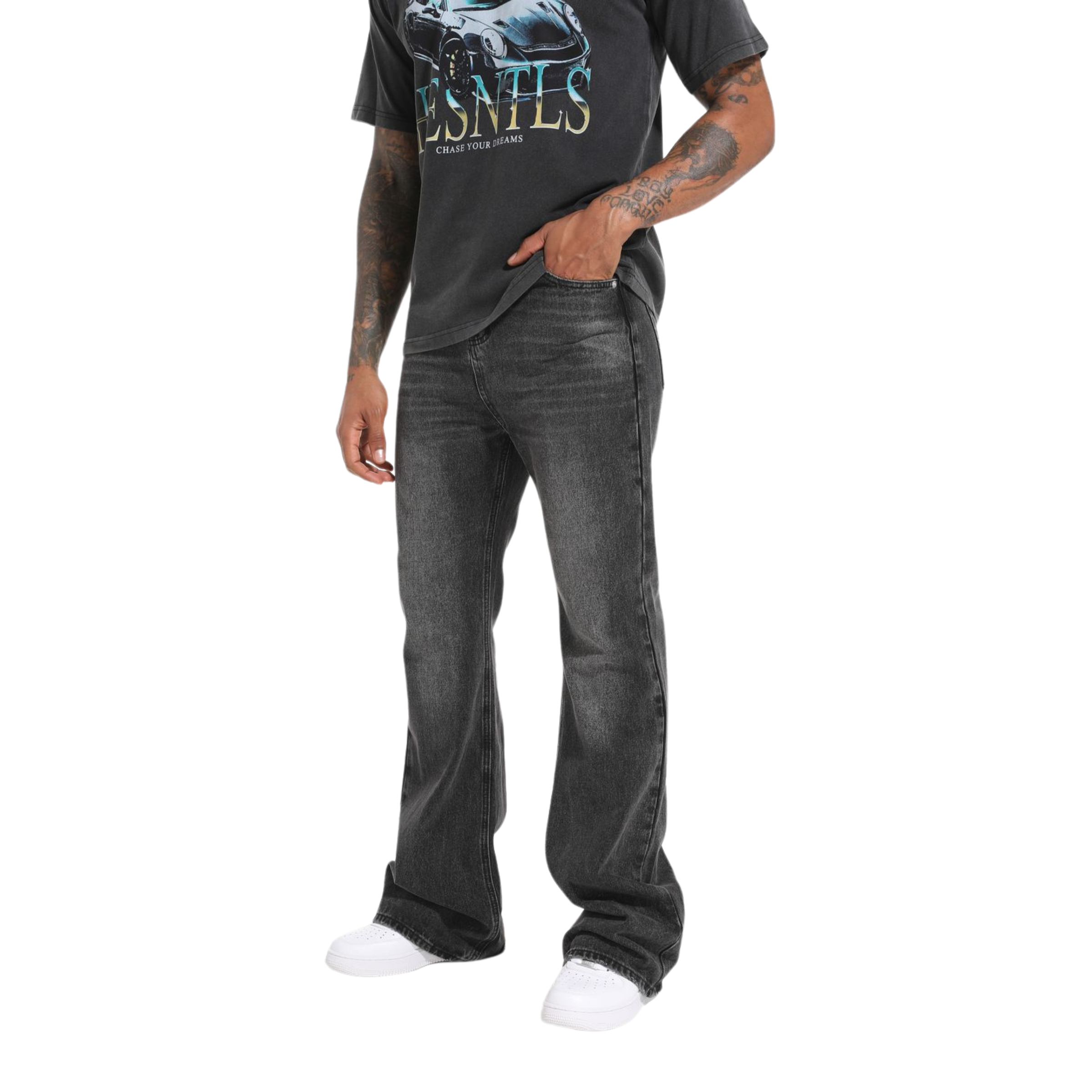 Flare Denim v2 | Washed Black – H.ESNTLS Flare Denim v2 | Washed Black – H.ESNTLS