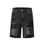 Denim Shorts - Neon Black