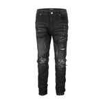 NV2 | Washed Black Denim w/ Black Paisley Patch