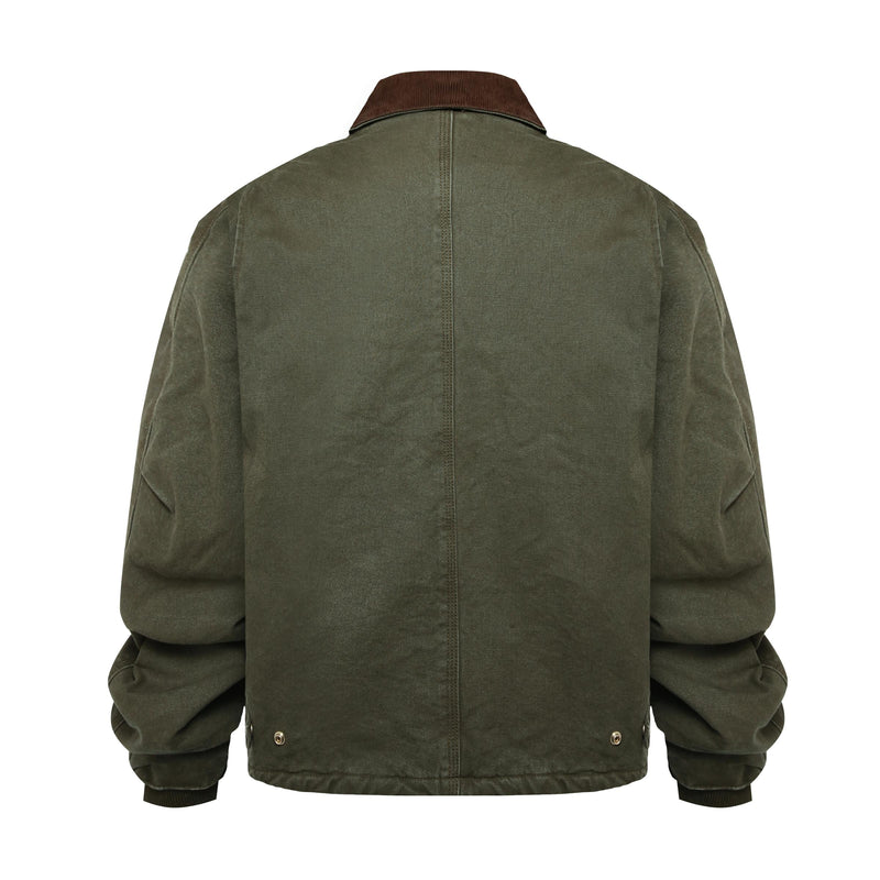 Canvas Work Jacket - Washed Olive