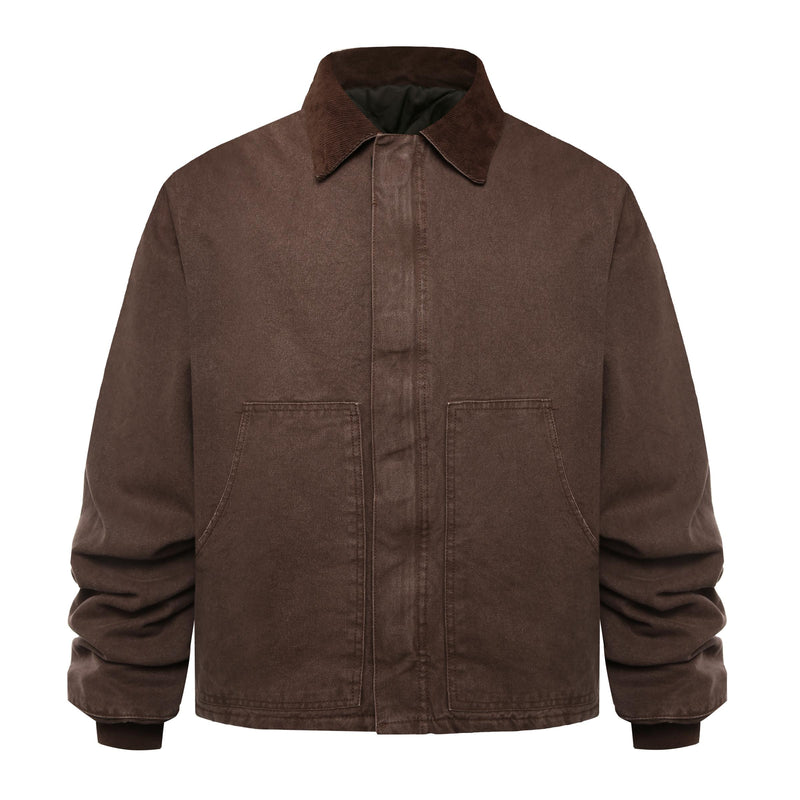 Canvas Work Jacket - Washed Maroon