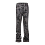 Flare Denim - Distressed Grey