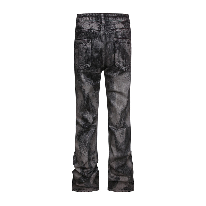 Flare Denim - Distressed Grey