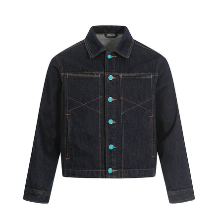 Classic Denim Jacket - Turquoise