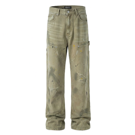 Double Knee | Distressed Olive