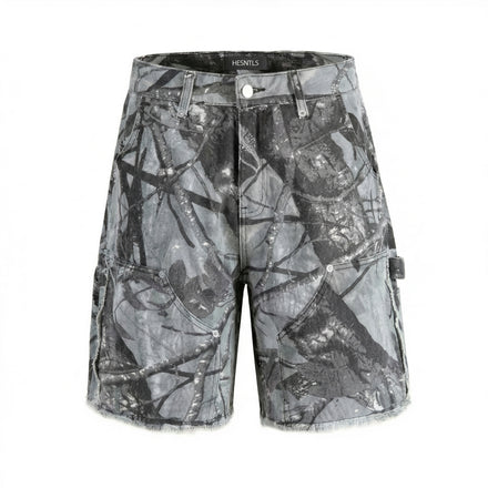 Denim Shorts - Trees