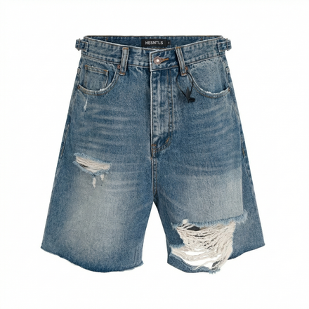 Blowout Light Wash Denim Shorts