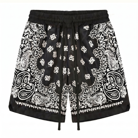 Paisley Shorts - Black
