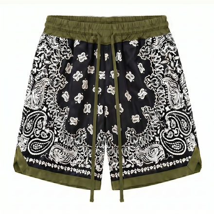 Paisley Shorts - Green