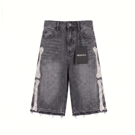 Denim Jorts | Bones Black