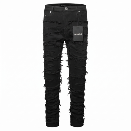 Knife Distressed Denim | Black