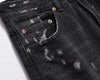 Ripped Denim Shorts v2 - Washed Black