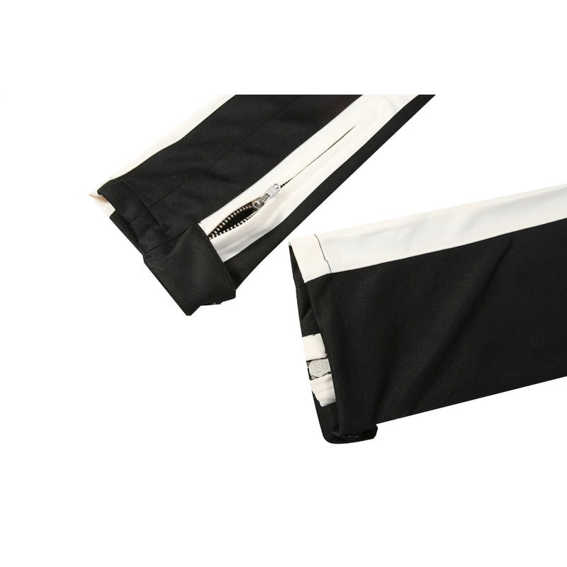 Double Stripped Track Pants v3 - Black/White