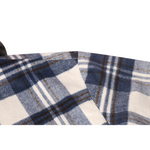 Hooded Flannel Jacket - Beige/Navy