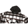 Hooded Flannel Jacket - Cream/Brown