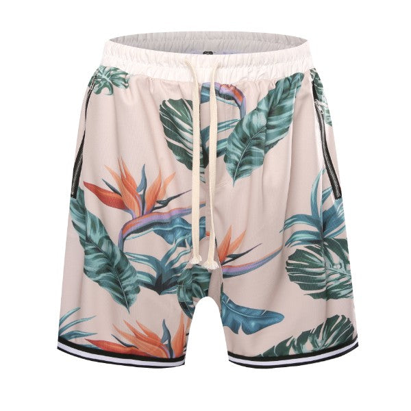 Sports Floral Shorts - Cream