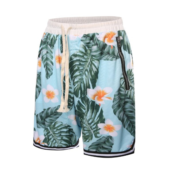 Sports Floral Shorts - Green