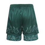 Retro Fit - Double Layer Mesh Shorts Green