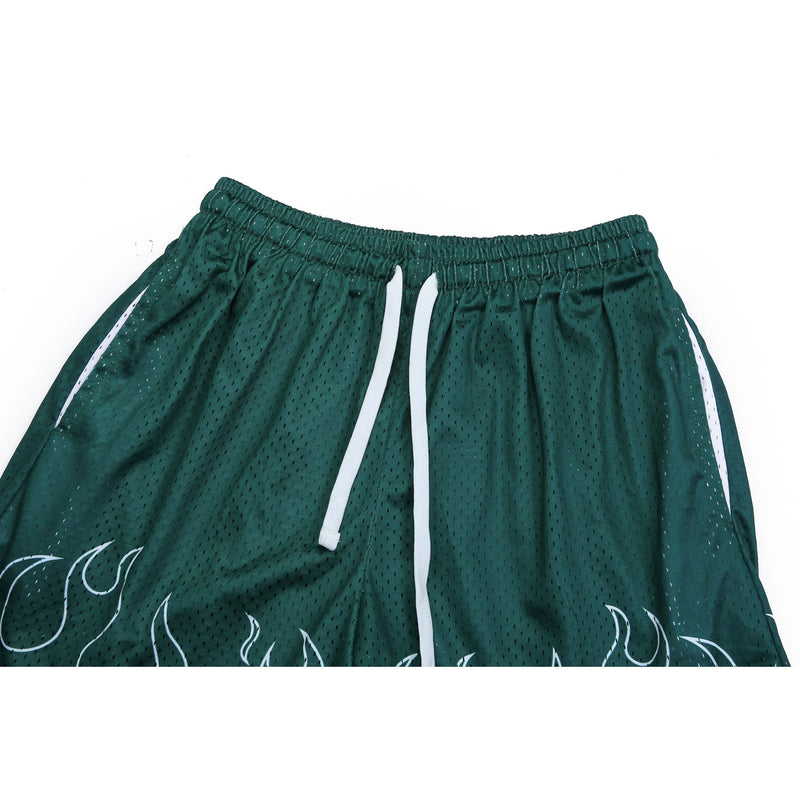 Retro Fit - Double Layer Mesh Shorts Green