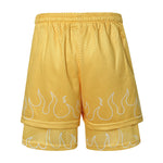Retro Fit - Double Layer Mesh Shorts Yellow
