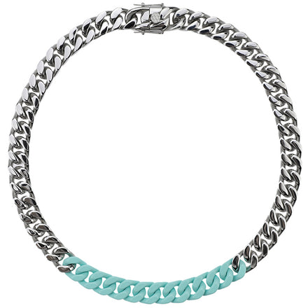 Cuban-Link Chain Necklace - 25% Aqua
