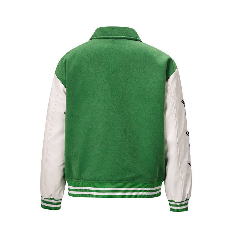 Collar Bomber Jacket - Forest Green